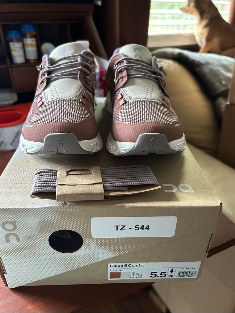 Women’s On Running Cloud 5 Combo Sneakers - Rose and Cream